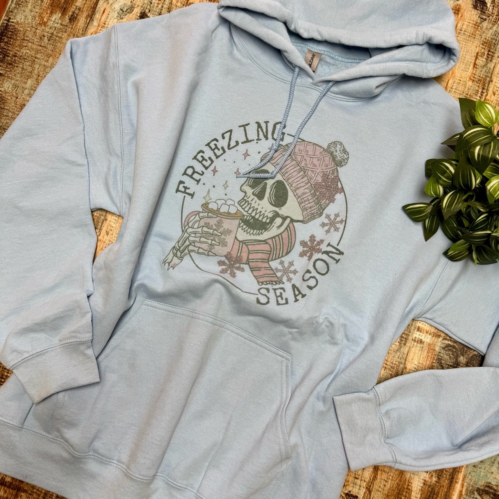Women’s “Freezing Season” Skull Hoodie | #W30